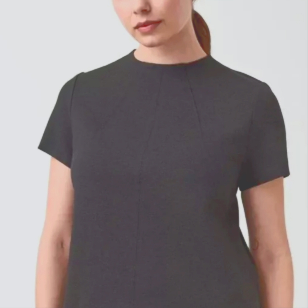 SPANX Women's Short Sleeve Funnel Top - Gray Size Small NWT